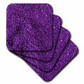 3dRose Florene Designer Texture - Purple Sparkle Like - Coasters (CST_31158)