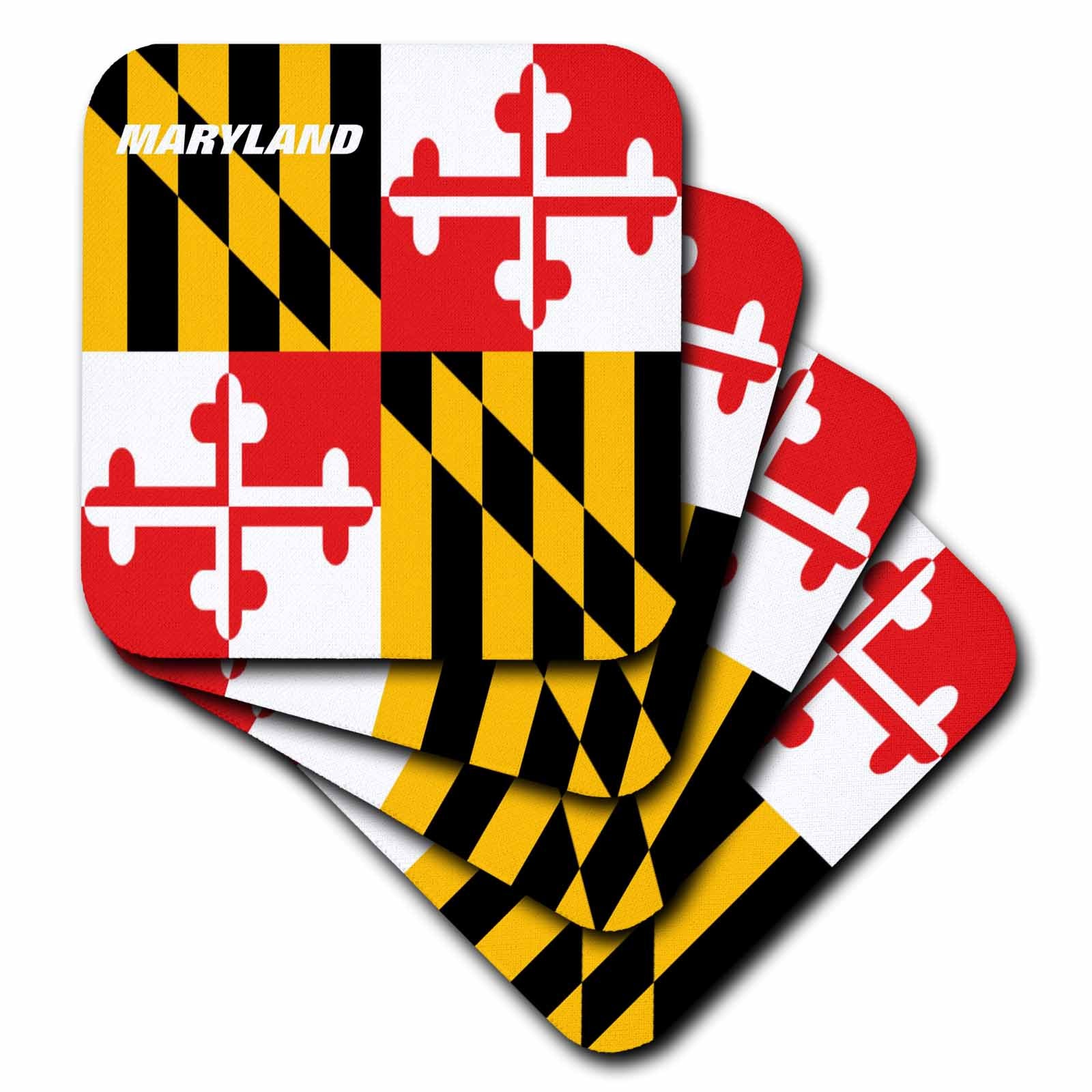 3dRose Florene State Flags - State Flag of Maryland - Coasters (CST_45066)