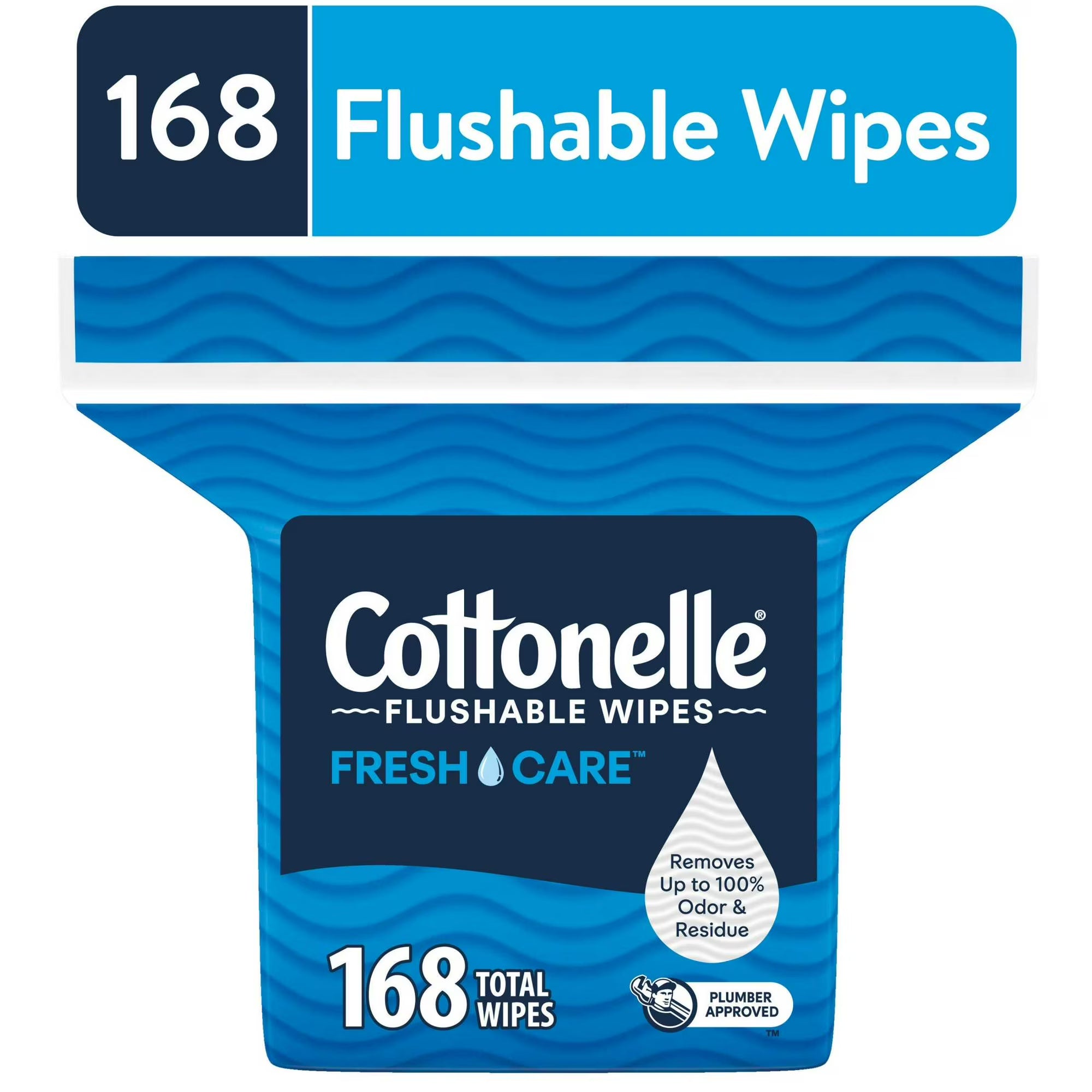 Cottonelle Fresh Care Flushable Wipes Refill 168ct
