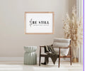 Be Still And Know That I am God Wood Sign / Bible Verse Art / Bible Verse Sign / Scripture Wall Art / Wood Framed Sign / Farmhouse deco