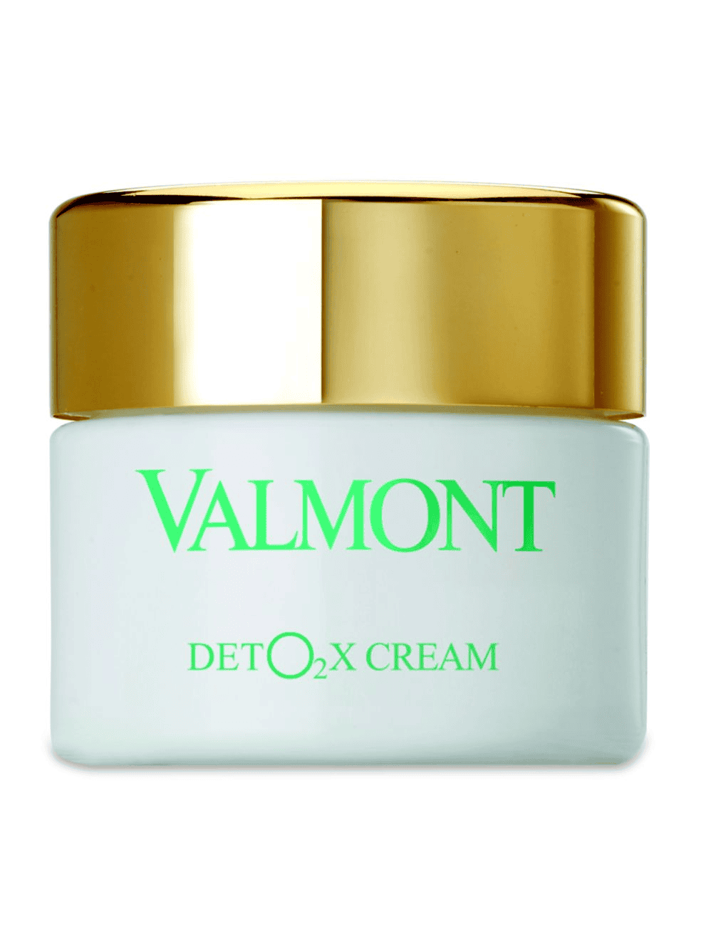 Valmont DETO2x Cream jar with gold cap and pale cream container
