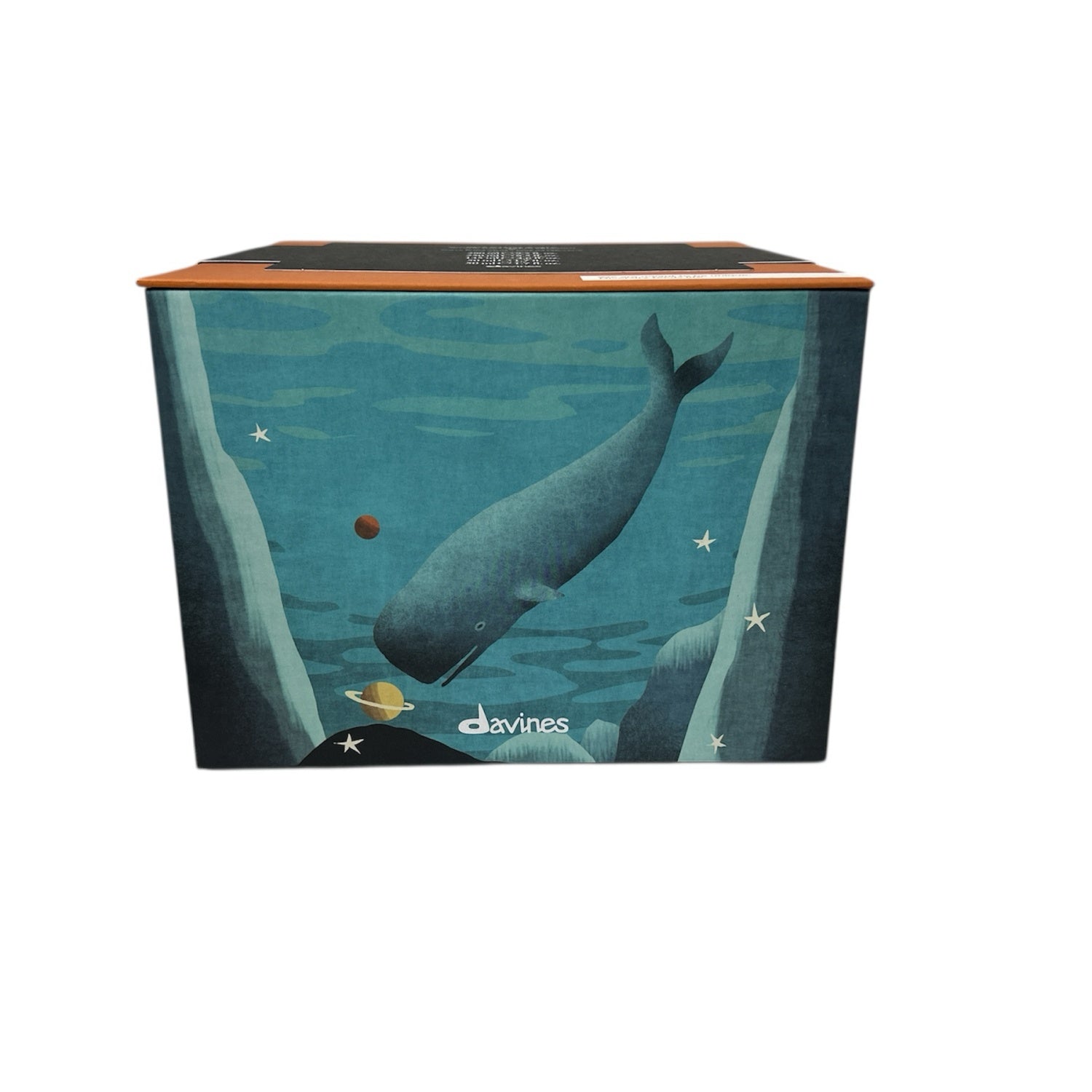 Davines OI Luxe holiday gift set box with teal whale graphic