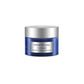 DermYoung face mask jar with blue body and silver flip-top lid