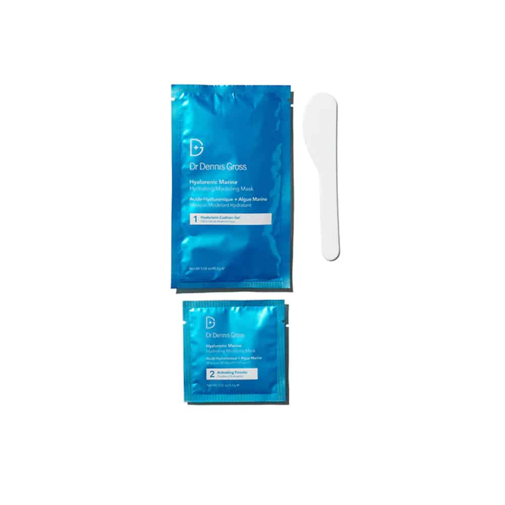 Dr. Dennis Gross hydrating modeling mask sachets, blue foil packs, 4 treatments