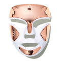 Facewear PRO mask with white frame and rose-gold metal accents