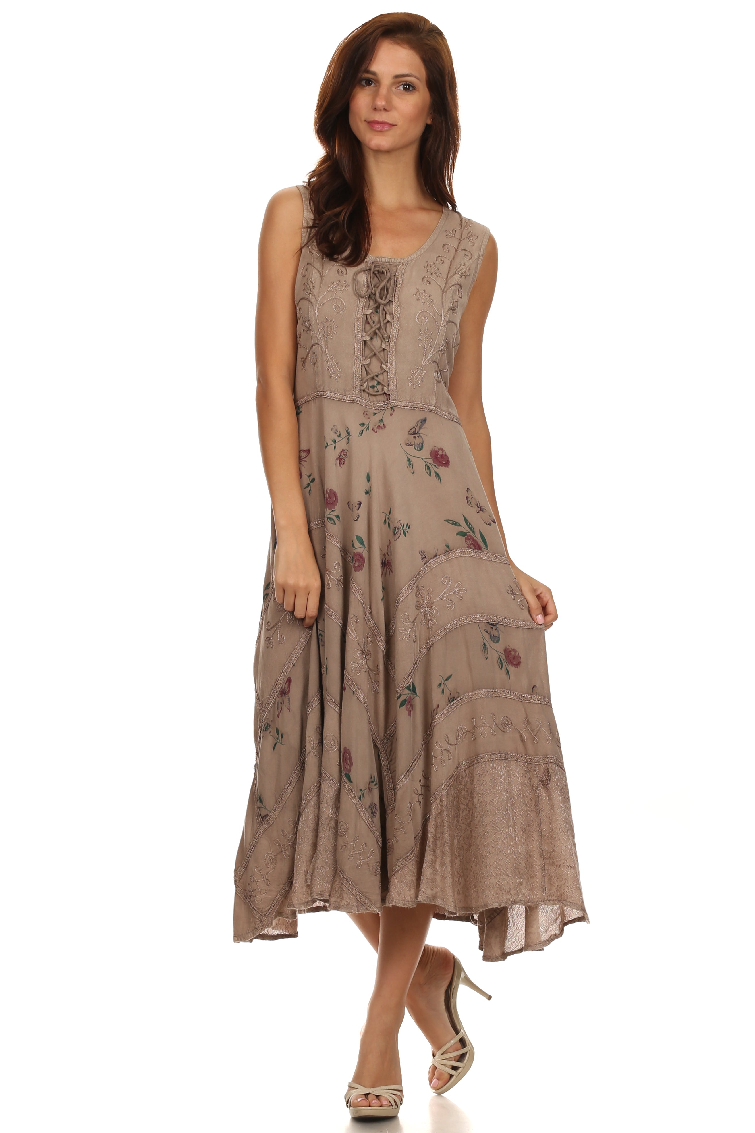 Sakkas Garden Goddess Corset Style Dress