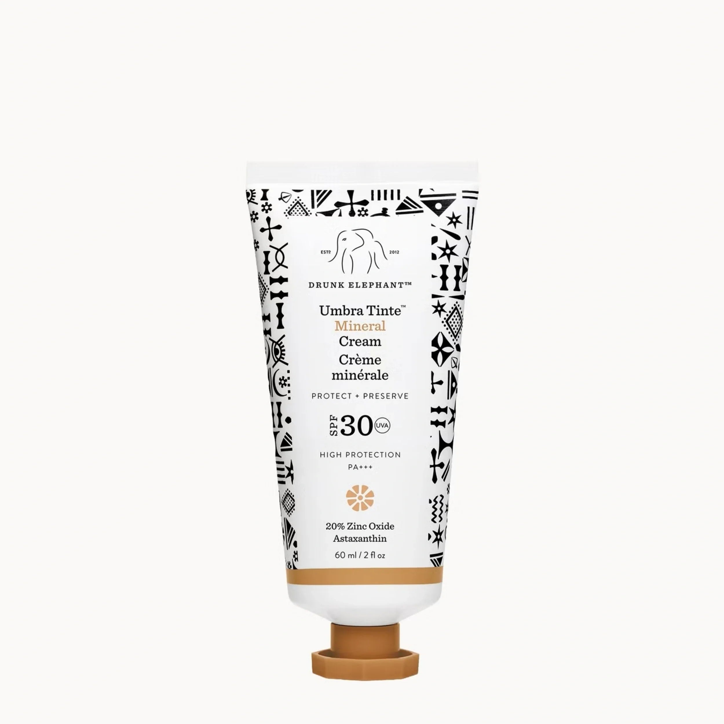 Drunk Elephant Umbra Tinte tinted mineral cream SPF 30 sunscreen tube, 2 oz