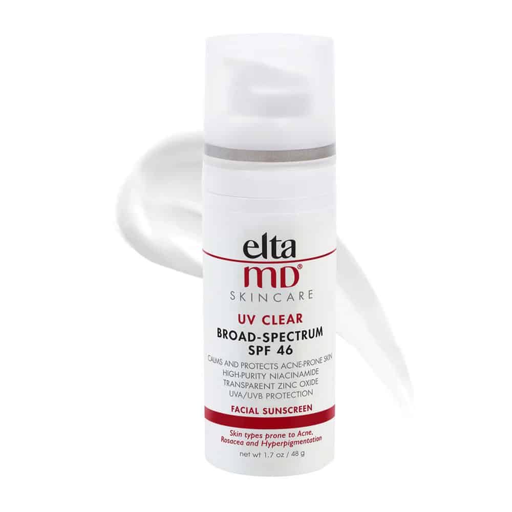 EltaMD UV Clear sunscreen bottle with pump, SPF 46, broad-spectrum, 1.7 oz