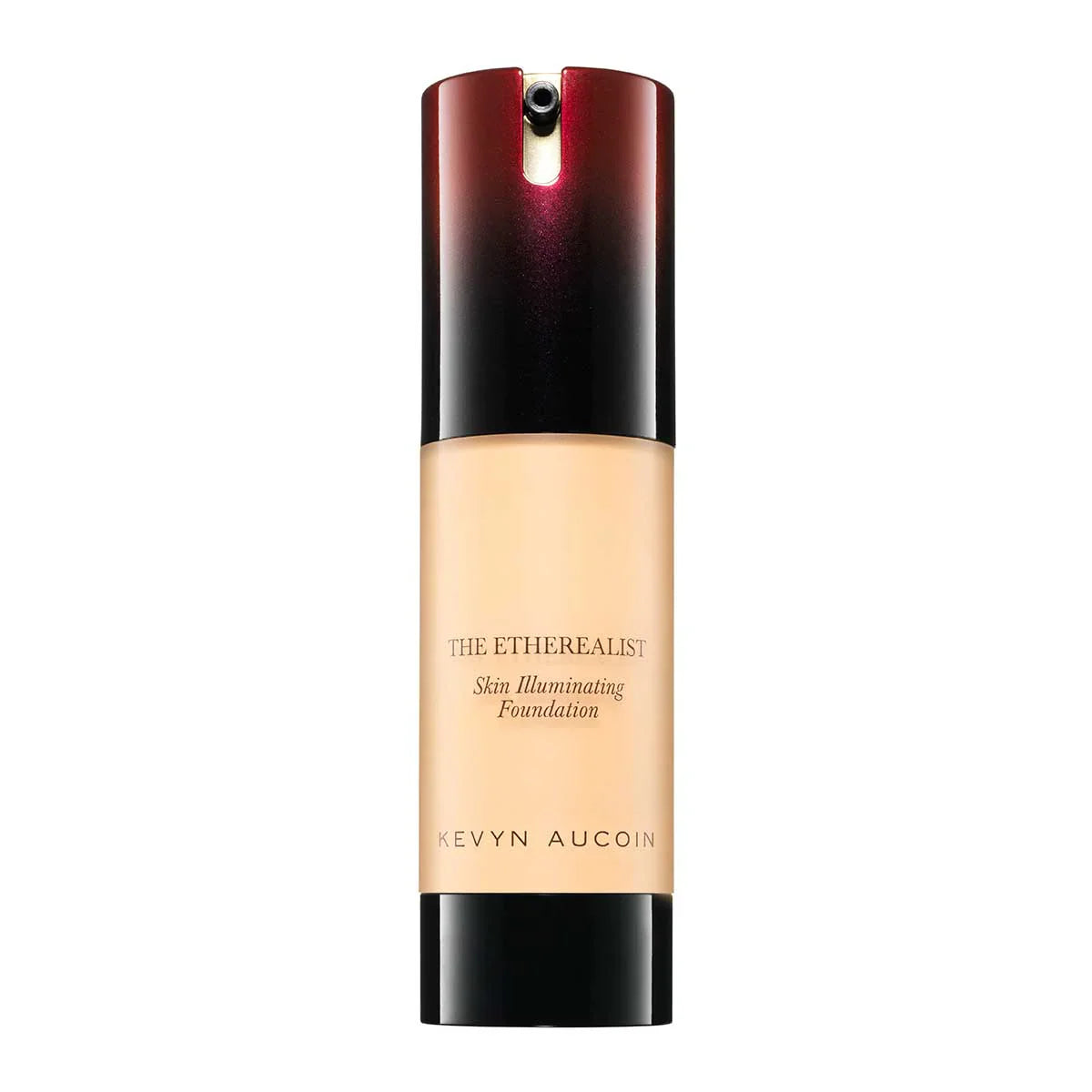 Kevyn Aucoin skin illuminating foundation bottle, light beige base with black cap