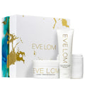 Eve Lom double cleanse gift set with cleanser jar, tube, and pump bottle in box