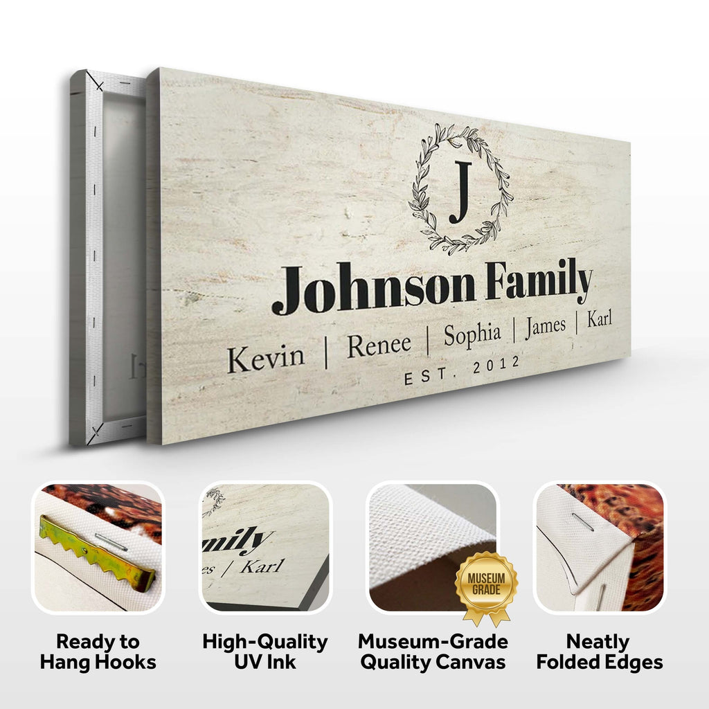 White Family Sign