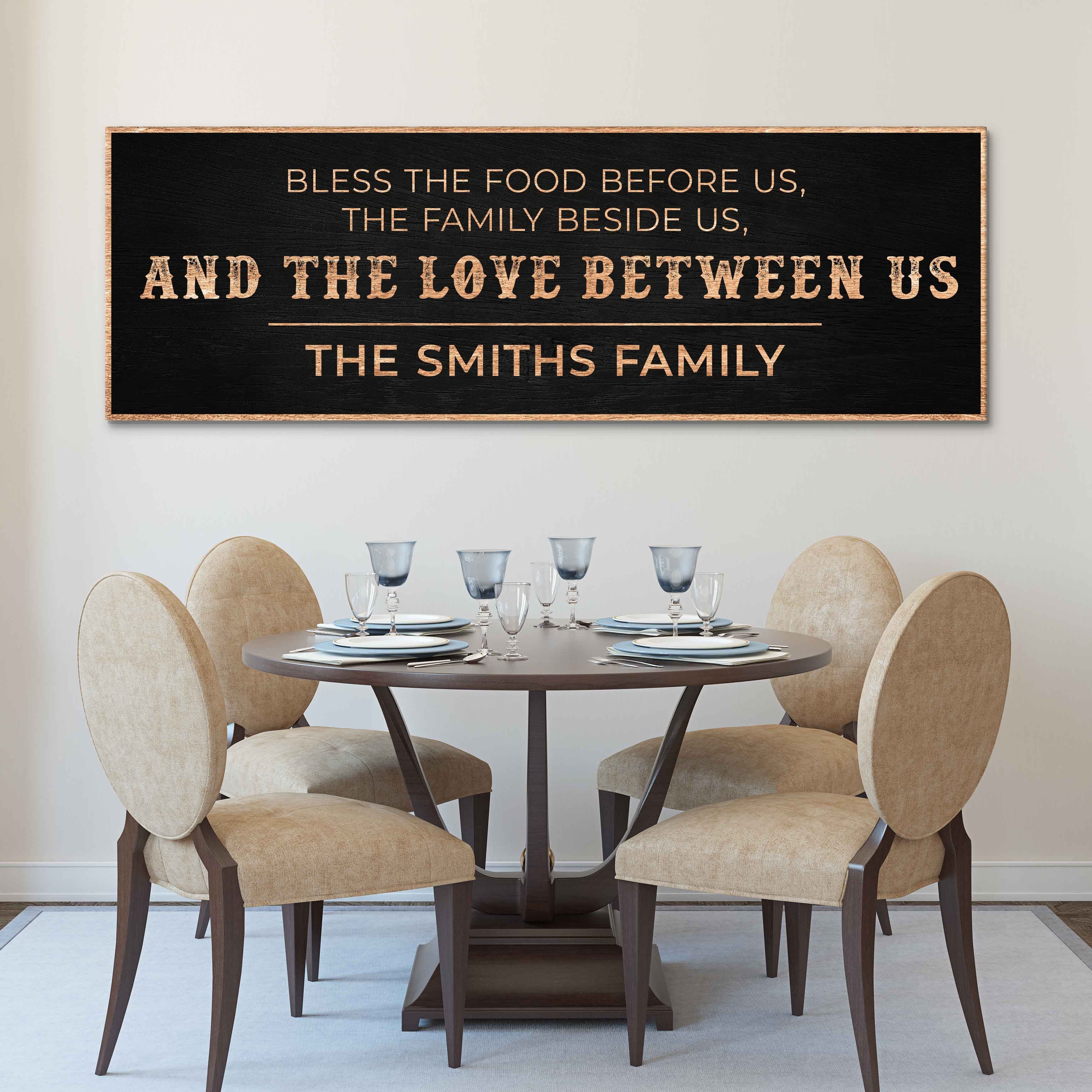 Family Blessing: Bless the Food Sign