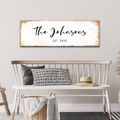 Rustic Family Name Sign