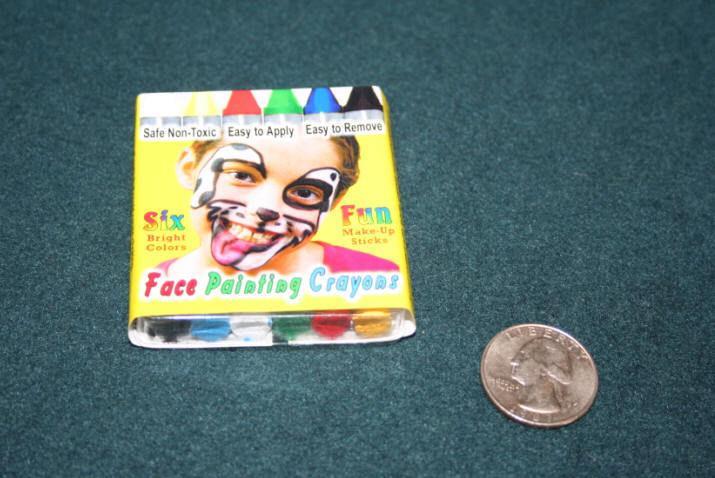 Wolfe 6 Bright Color Face Painting Crayons Fun Make-up Sticks ONE KIT
