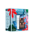 Fresh face and eye ritual gift set trio in illustrated box with skincare tubes