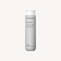 Living proof full shampoo bottle, gray, back label panel