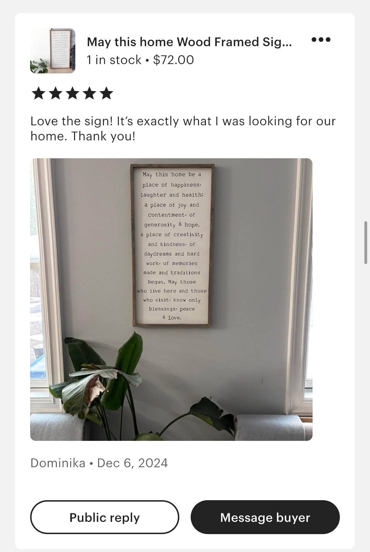 May this home Framed Wood Sign / Family Prayer