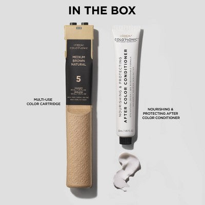 L'Oreal Paris Colorsonic Permanent Hair Color Cartridge  Medium Brown Ash 5A - Missing Box