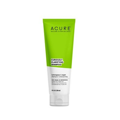ACURE green squeeze shampoo tube with front label