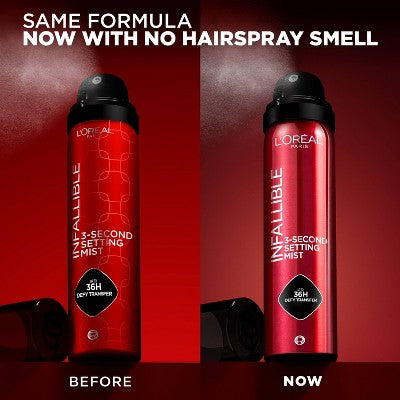 L'Oreal Paris Infallible 3-Second Up to 36HR Wear Setting Spray 1.76oz - Imperfect Container