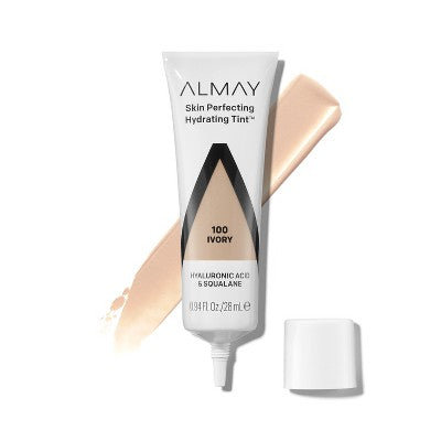 Almay Hydrating Tint 100 Ivory liquid foundation tube