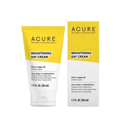 Acure Brightening Day Cream tube and box, 1.7 fl oz
