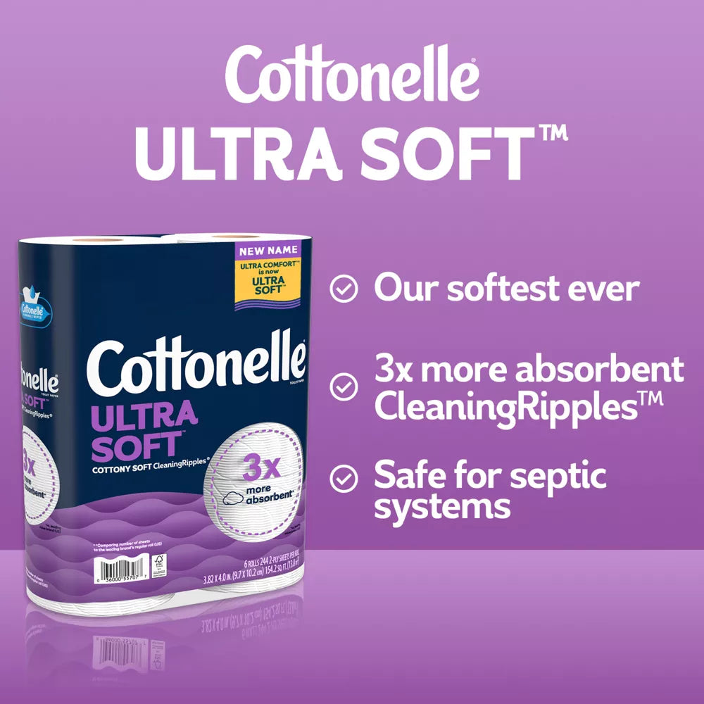 Cottonelle Ultra Soft Toilet Paper - 12 Mega Rolls
