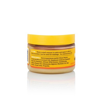 Alaffia Africa's Secret unscented multi-use balm jar with back label and yellow lid