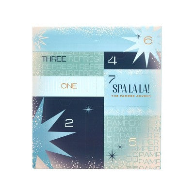 Bath and body gift set advent calendar box with numbered panels