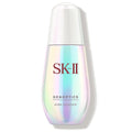 SK-II Genoptics Aura Essence cosmetic bottle with silver cap