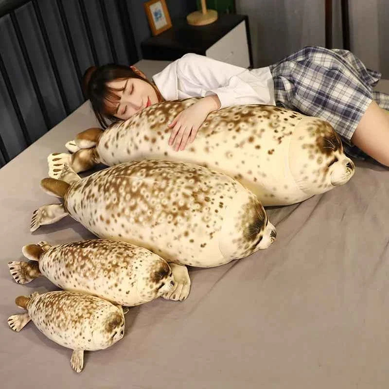 Giant Spotted Seal Plush Toy (13.8-47.2 in) - Soft Stuffed Animal Appease Doll