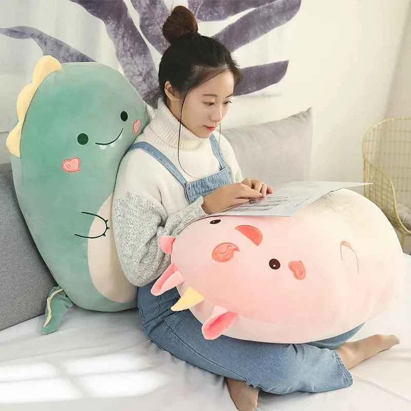 Kawaii Squishy Animal Plush Toy (17.7-31.5 in) - Fat Dinosaur/Shiba Inu Pillow Gift