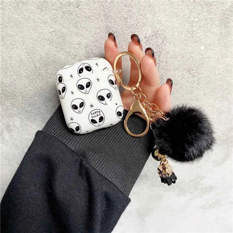 Kawaii Pink Leopard AirPods Pro 2 Case with Hairball Keychain – Soft TPU Cover