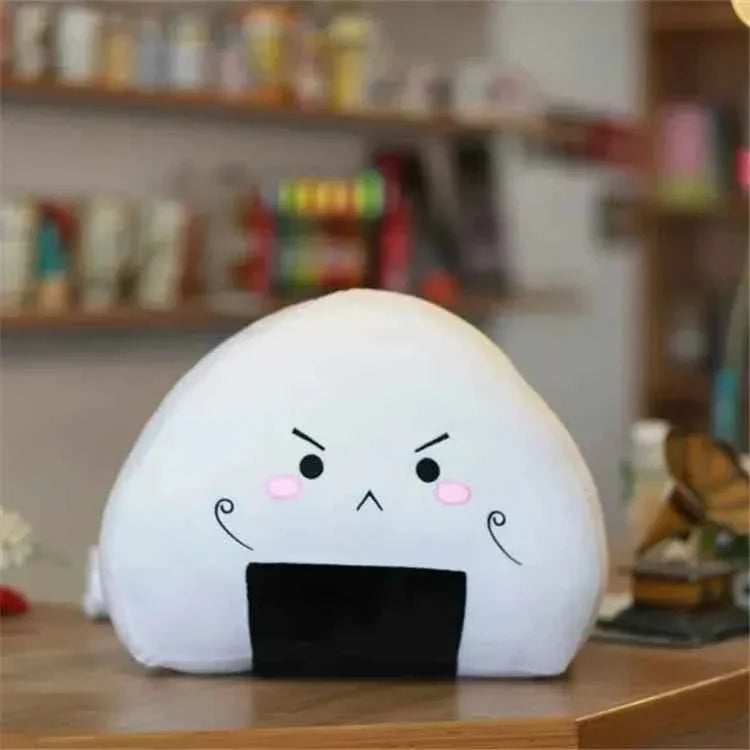 Kawaii Mini Rice Ball Plush Pillow (7.9/14.2 in) - Soft Japanese Sushi Cushion Gift