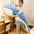 Giant Blue Whale Plush Toy (19.7-59.1 in) - Soft Sea Animal Stuffed Doll Birthday Gift