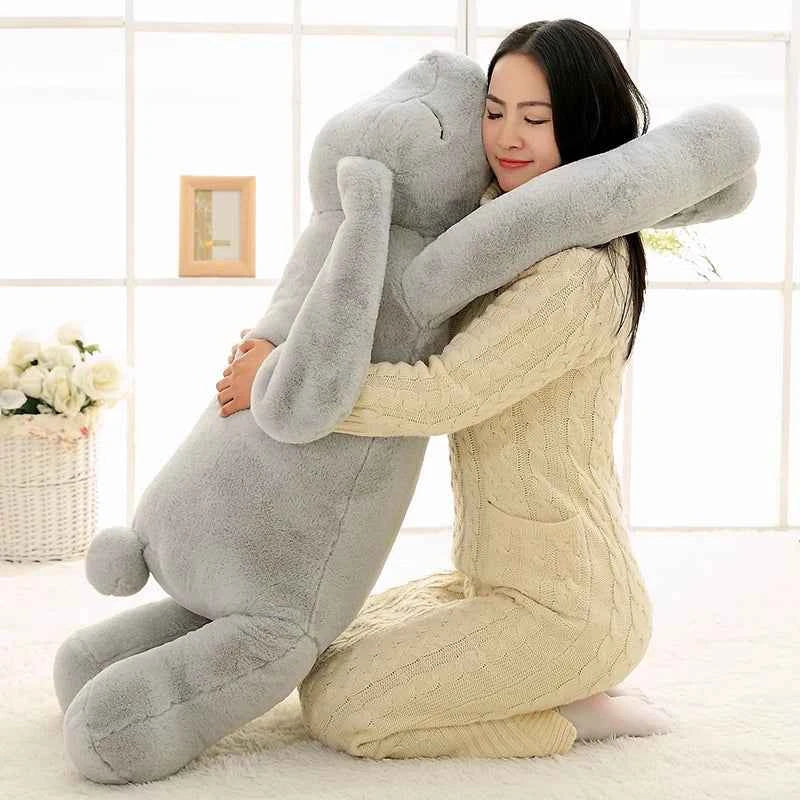 Lovely Giant Big Ear Bunny Plush Toy (35.4/43.3 in) - Soft Rabbit Stuffed Pillow Gift