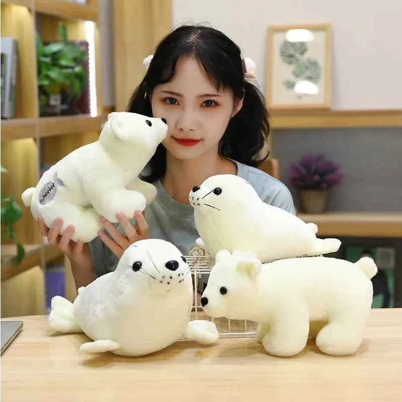 Cute Sea World Plush Doll – Soft Sea Lion Polar Bear Panda Stuffed Toy Gift