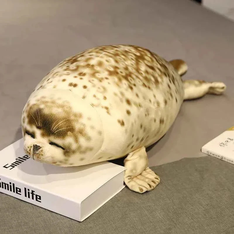 Giant Spotted Seal Plush Toy (13.8-47.2 in) - Soft Stuffed Animal Appease Doll