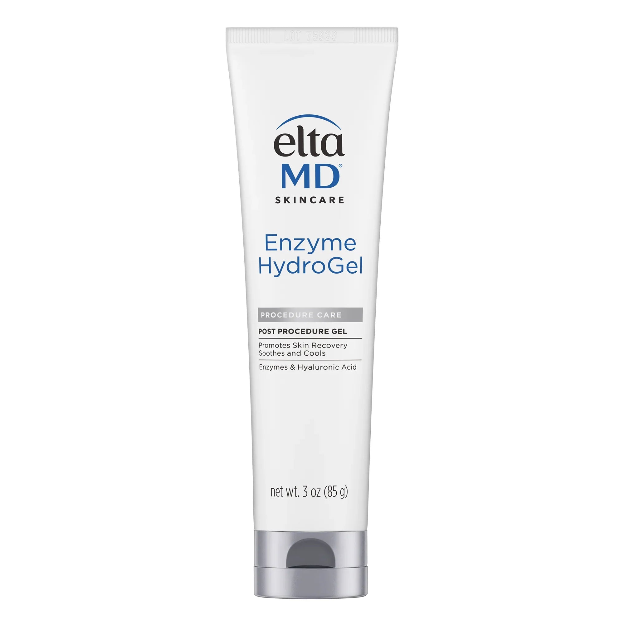 EltaMD Enzyme HydroGel 3 oz tube, white skincare gel in squeezable tube
