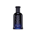 Hugo Boss Bottled Night eau de toilette bottle, dark glass with blue label