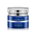 Revitalizing cream jar with blue label and silver cap, DermYoung I-GENESIS