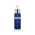 Youth essence serum bottle with dropper, blue label and silver cap