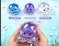TABA JELLY OCTOPUS SQUISHES IN THEIR PLASTIC - BLUE, PURPLE OR CLEAR YOUR CHOICE