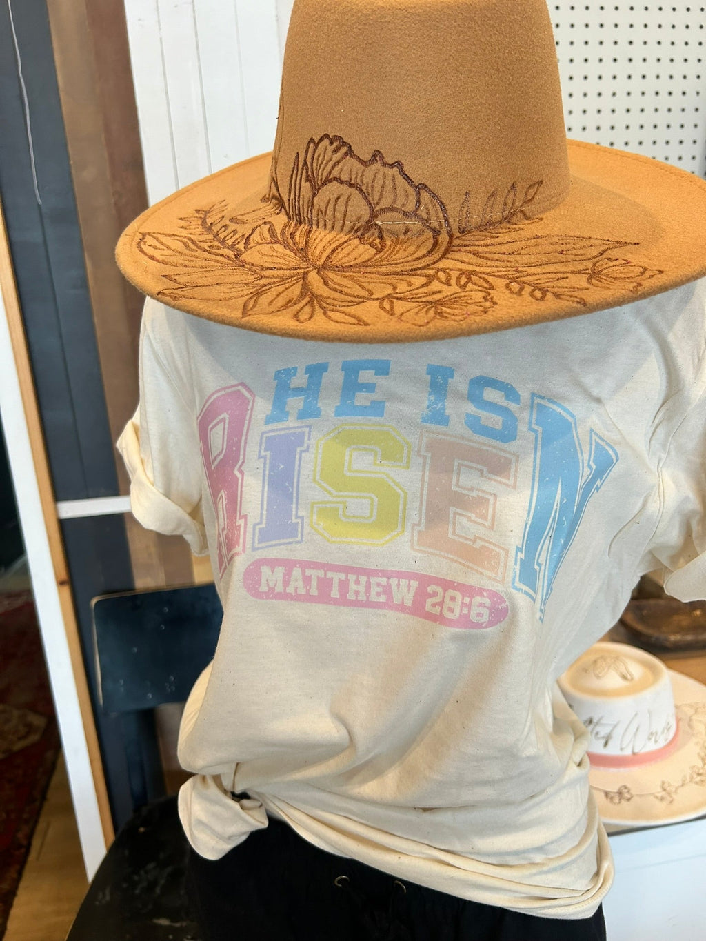 He Has Risen Christian Easter Comfort Colors T-shirt