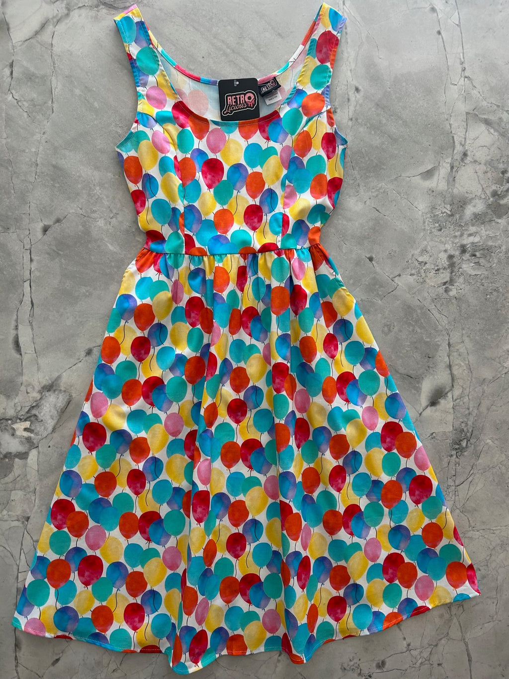 Balloons Fit & Flare Dress - Small only, 1 left!