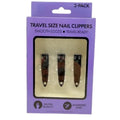 SET OF 3 TRAVEL SIZE NAIL CLIPPERS