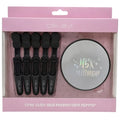 CELAVI 5-pack clip and 15x magnifying mirror set in a pink box with black clips