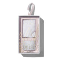 EVE LOM ornament gift box with ribbon, gold geometric design and EVE LOM text