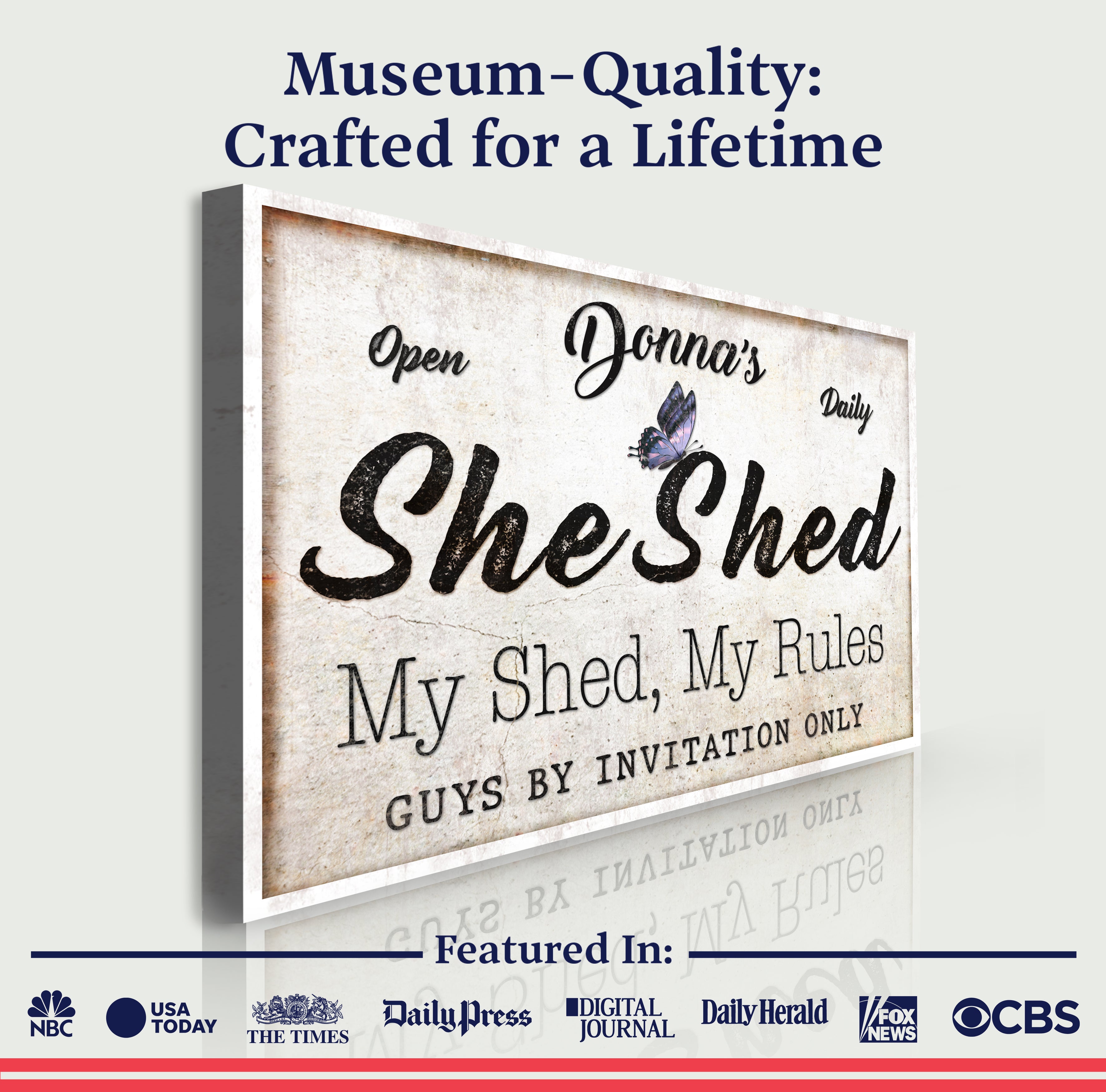 Personalized She Shed Sign XIX