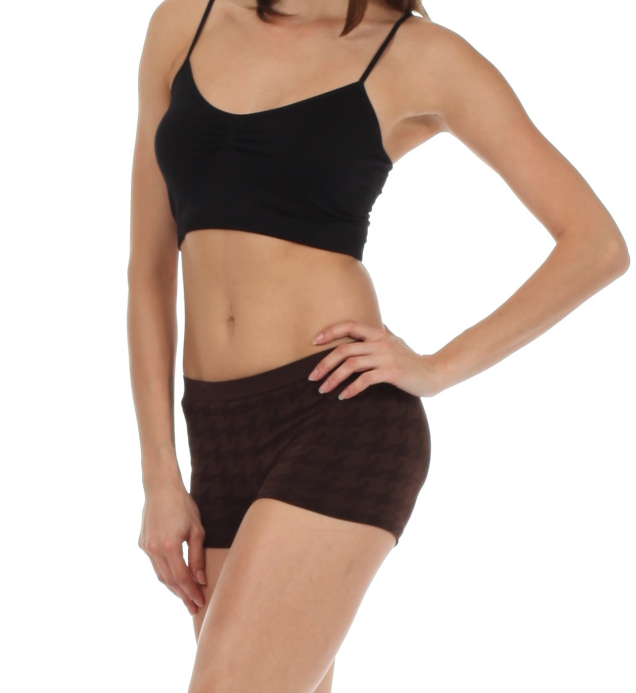 Sakkas Women's Seamless Stretch Boy Short Panties (6 Pack)